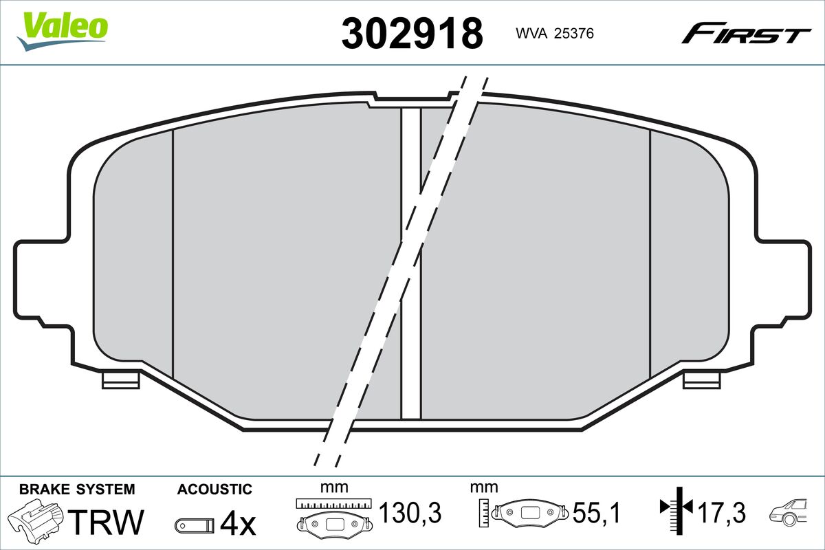 VALEO Fékbetét, mind 302918_VALEO